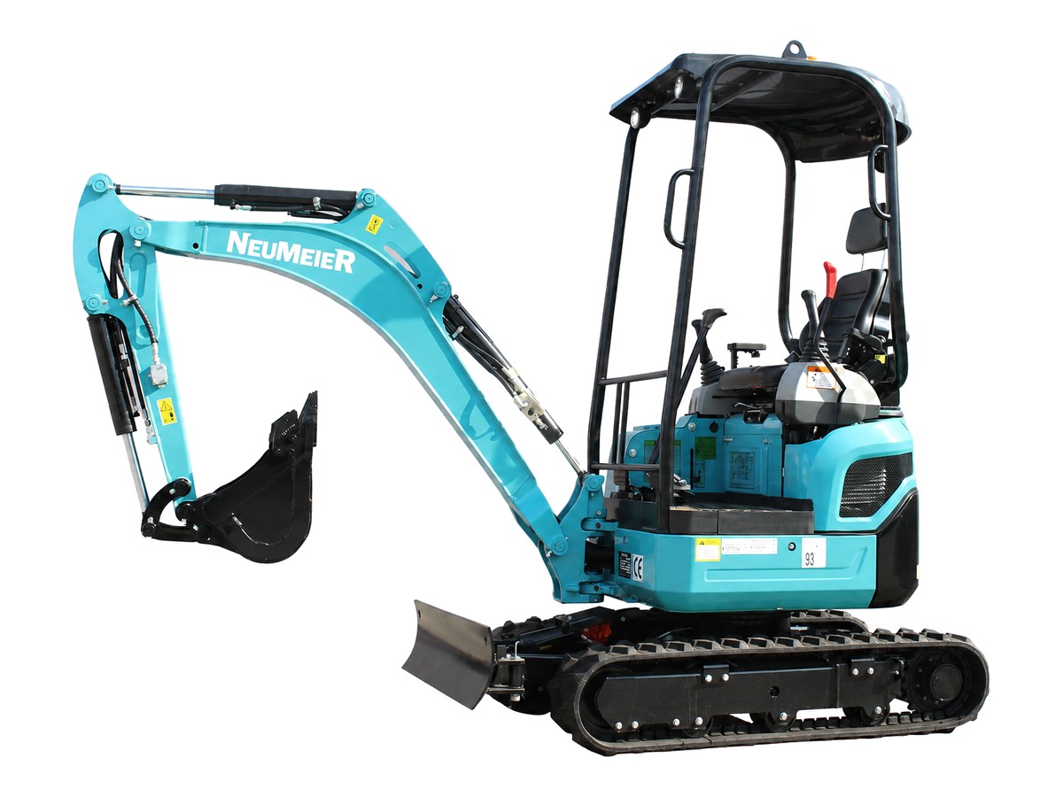 NEUMEIER NR18UF Minibagger mit Schutzdach, freigestellt